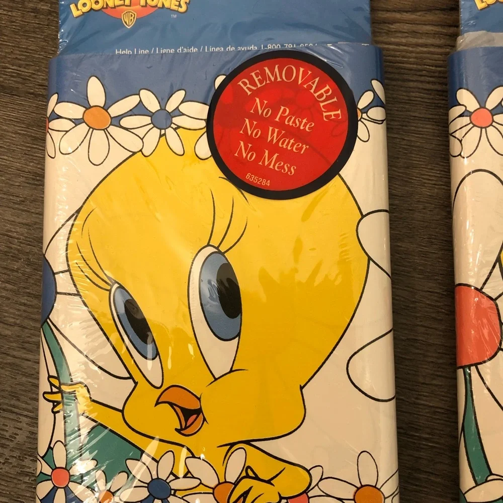 🆕 Looney Tunes self stick Border Tweety Bird (you get two) 10 yard x 6.75inches